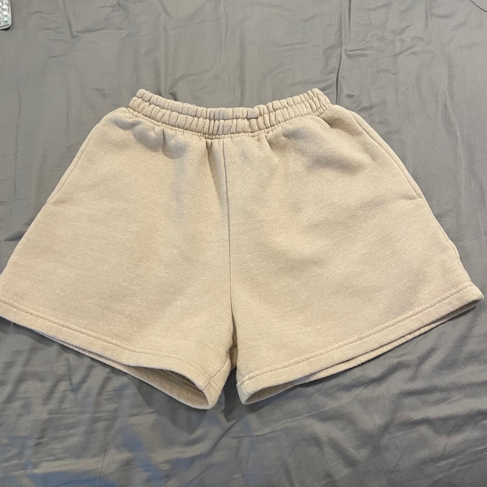Tan sweatshorts